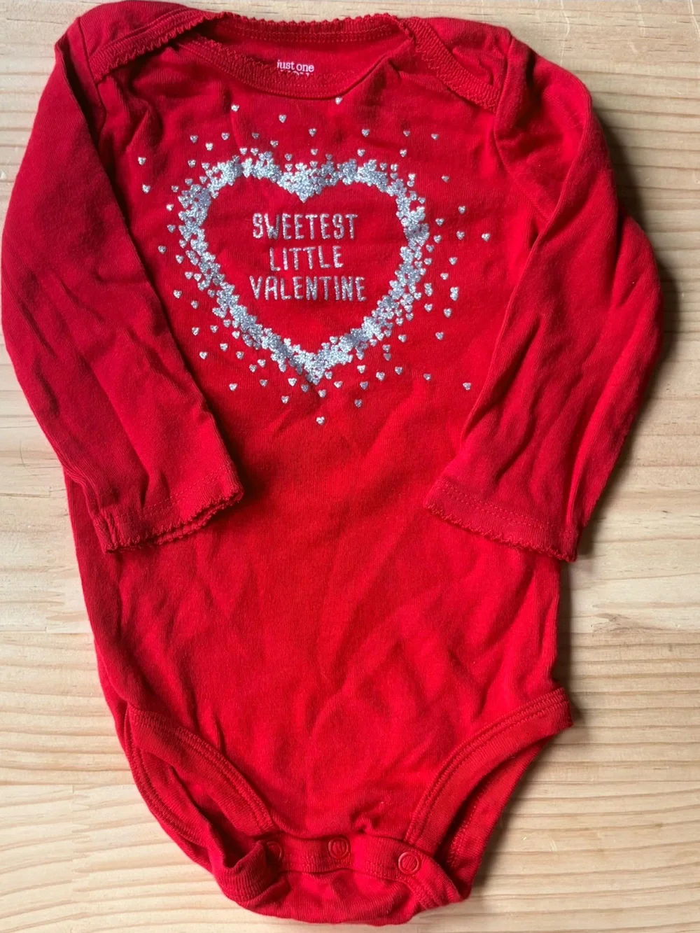 Carter's Red Long-Sleeve Baby Bodysuit with Heart Graphic